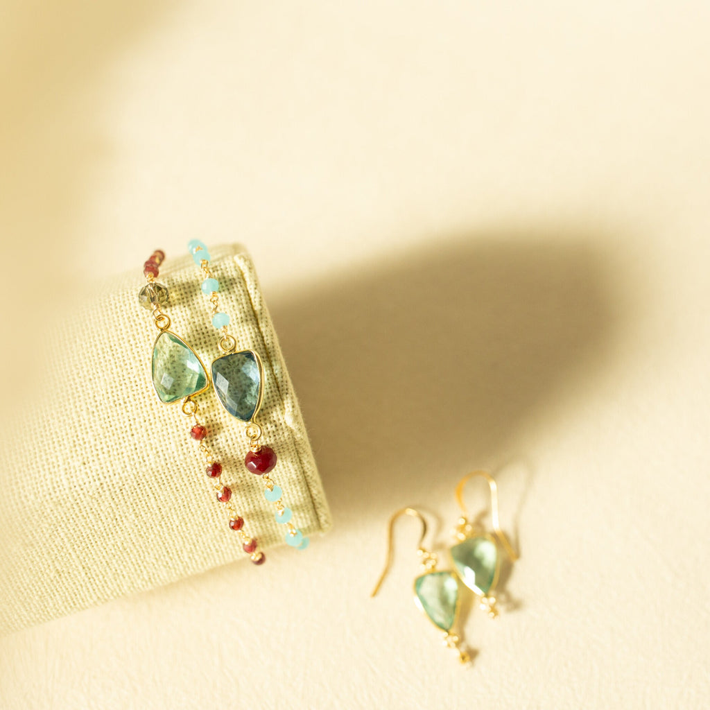 Green Amethyst Gold Isla Bracelet