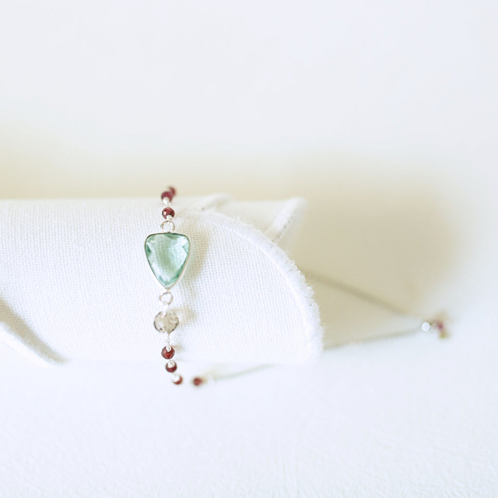 Green Amethyst Gold Isla Bracelet