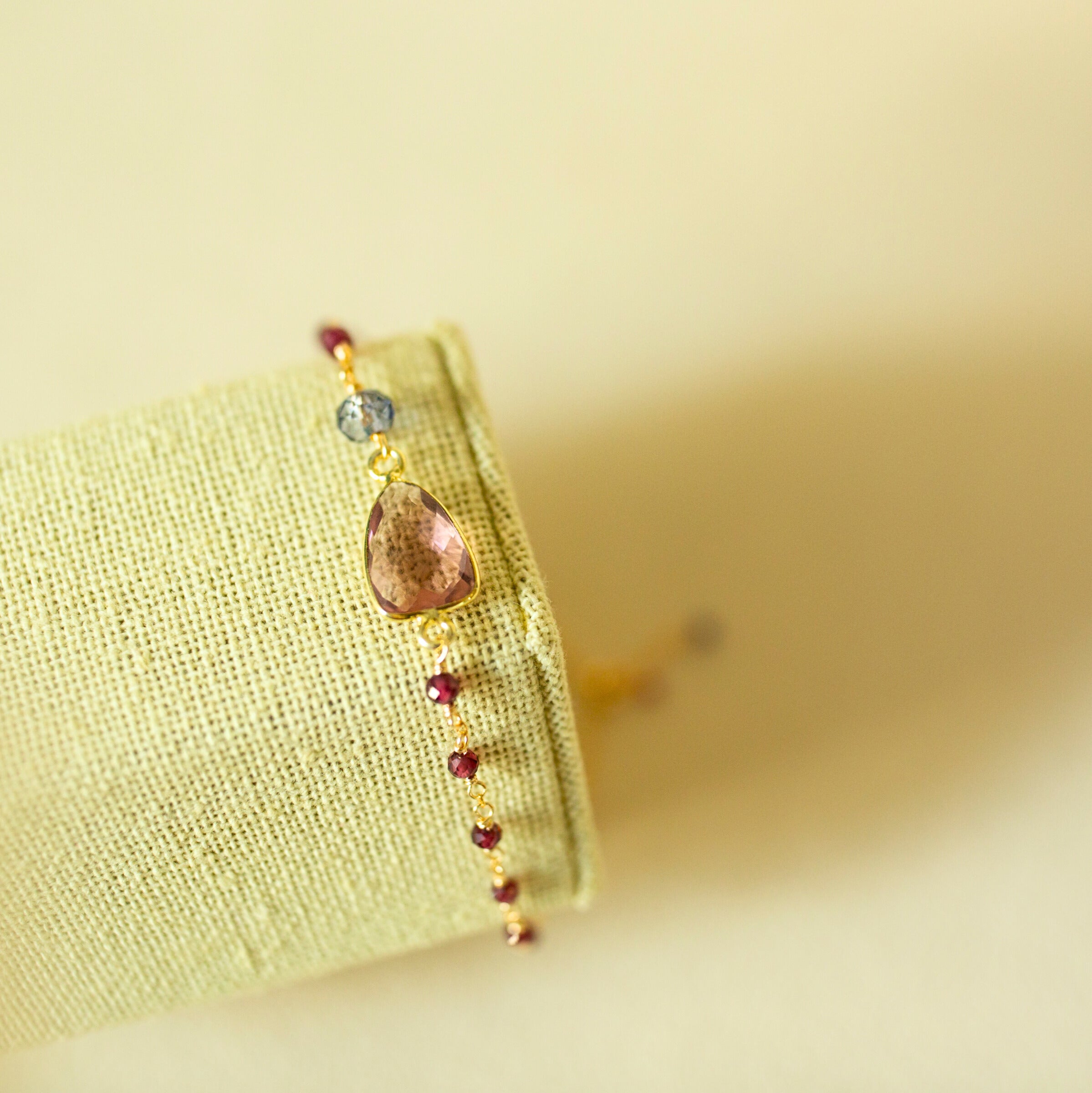 Green Amethyst Gold Isla Bracelet