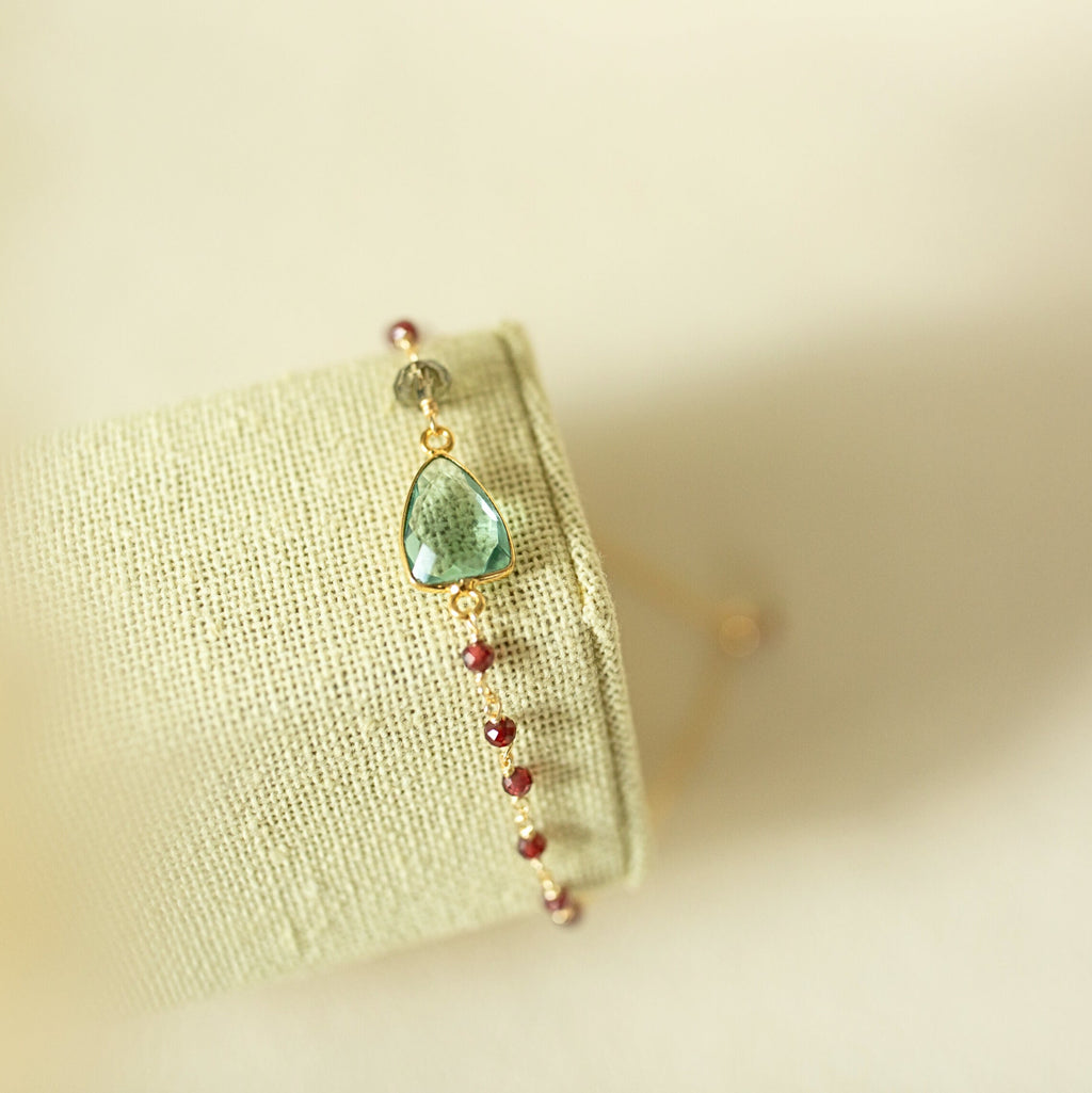Green Amethyst Gold Isla Bracelet