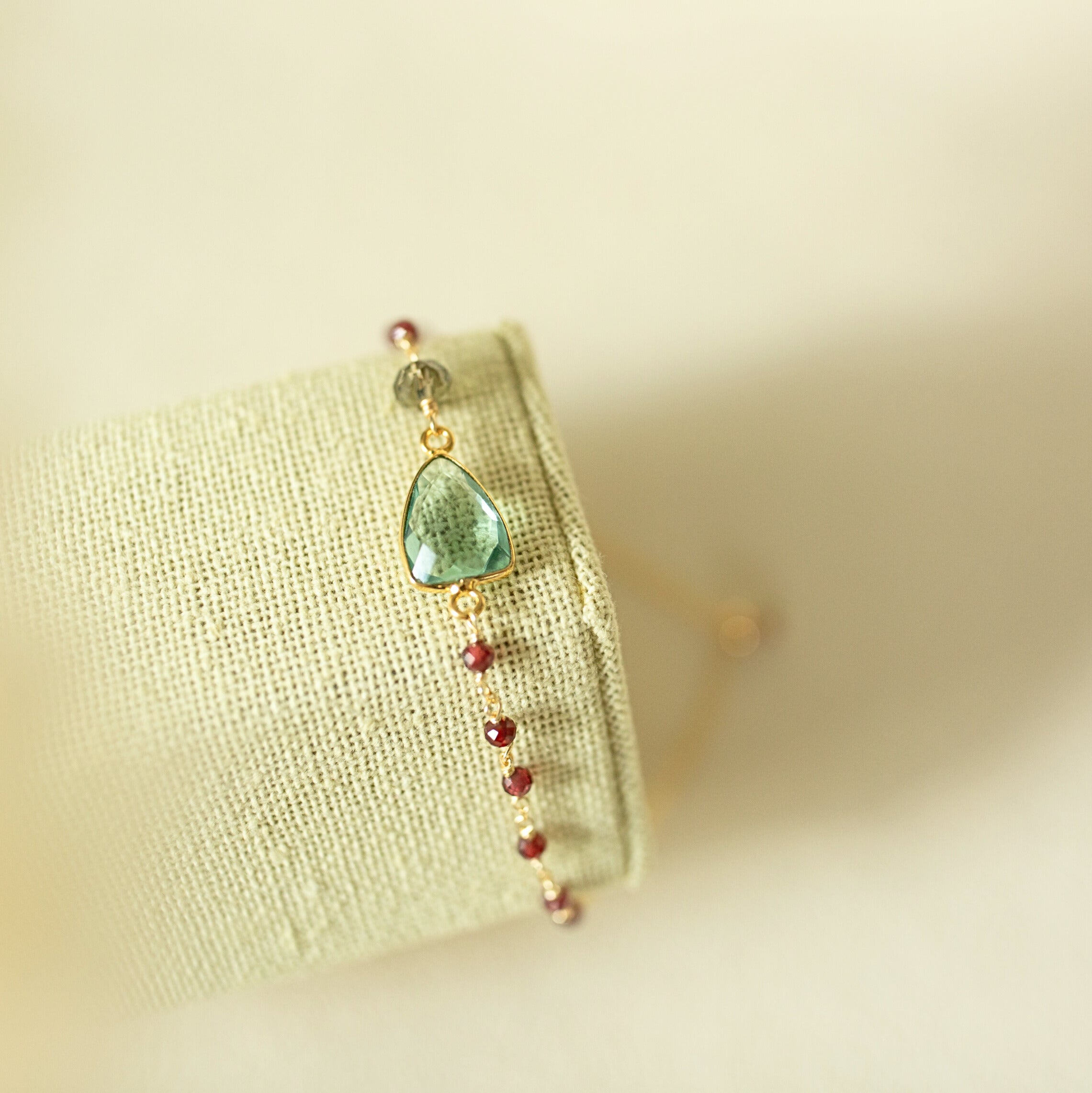 Green Amethyst Gold Isla Bracelet