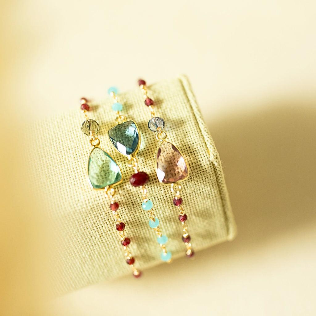 Green Amethyst Gold Isla Bracelet